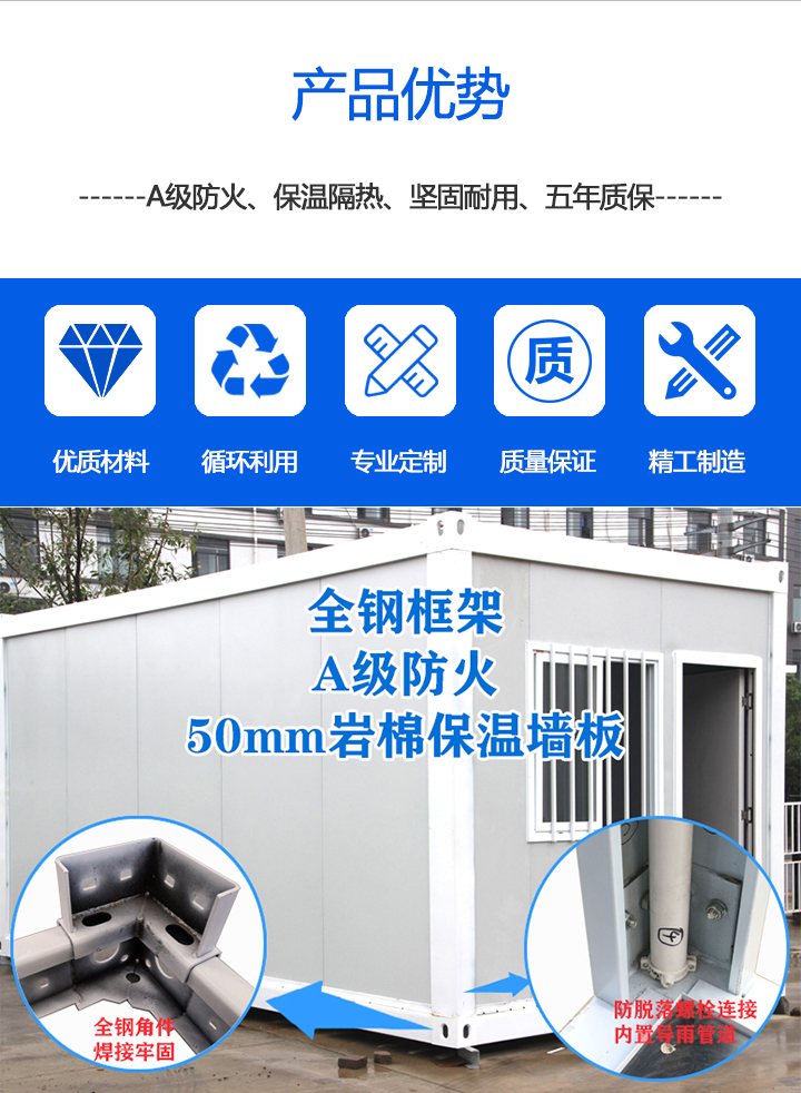 集裝箱廚房產(chǎn)品優(yōu)勢五年質(zhì)保